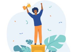 Guy getting an award; &copy;pch.vector/freepik